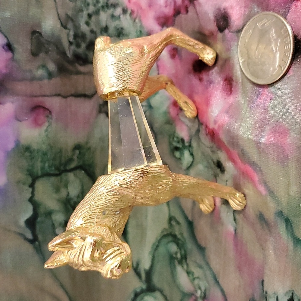 Crystal Menagerie 24KT Gold Plated Crystal Boxer Made in Italy D